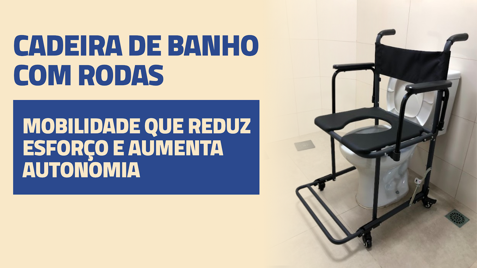 Cadeira de banho com rodas: qual a vantagem na rotina de cuidados?