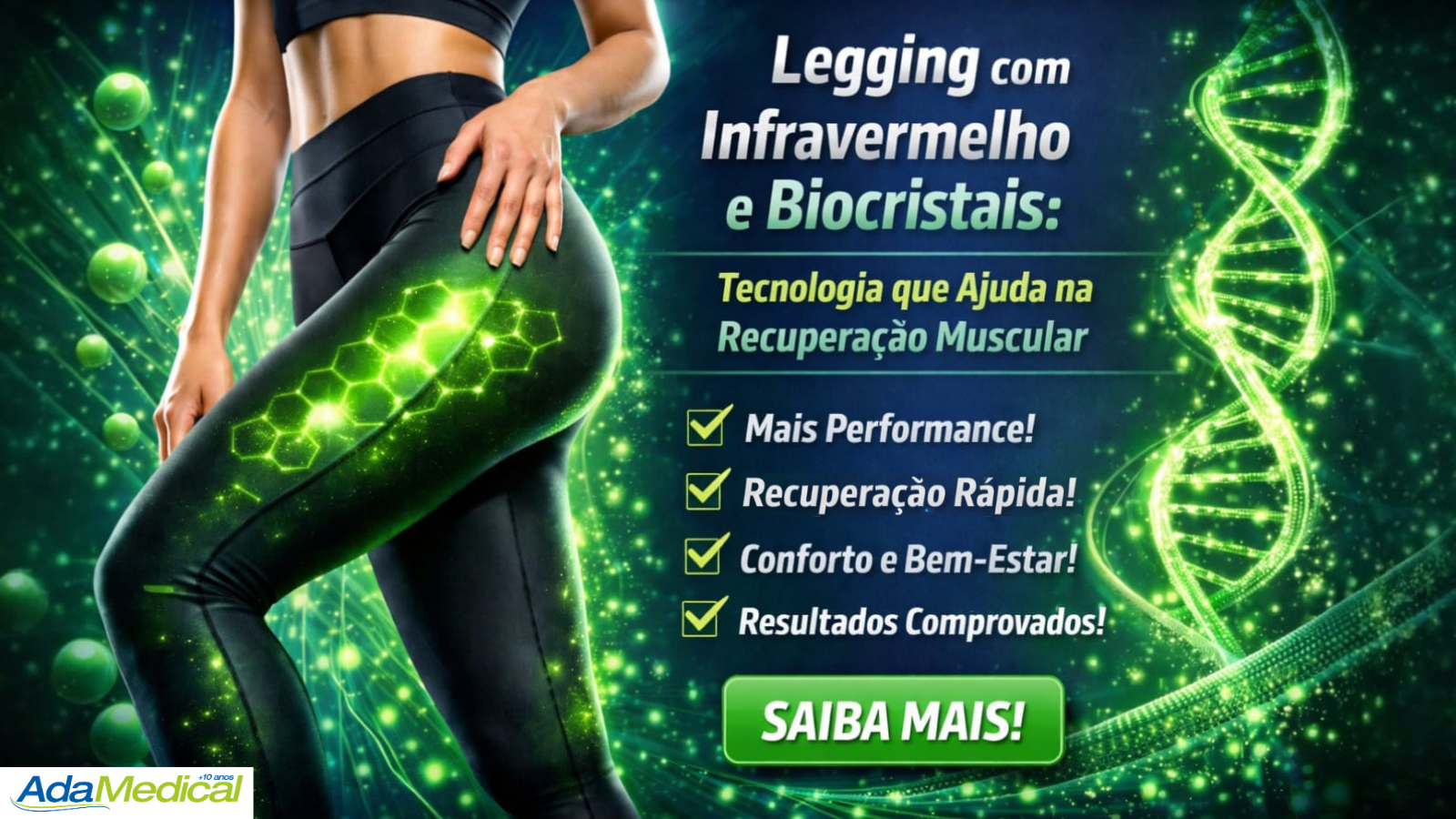 Calça legging com infravermelho e biocristais: tecnologia que une conforto, estética e performance
